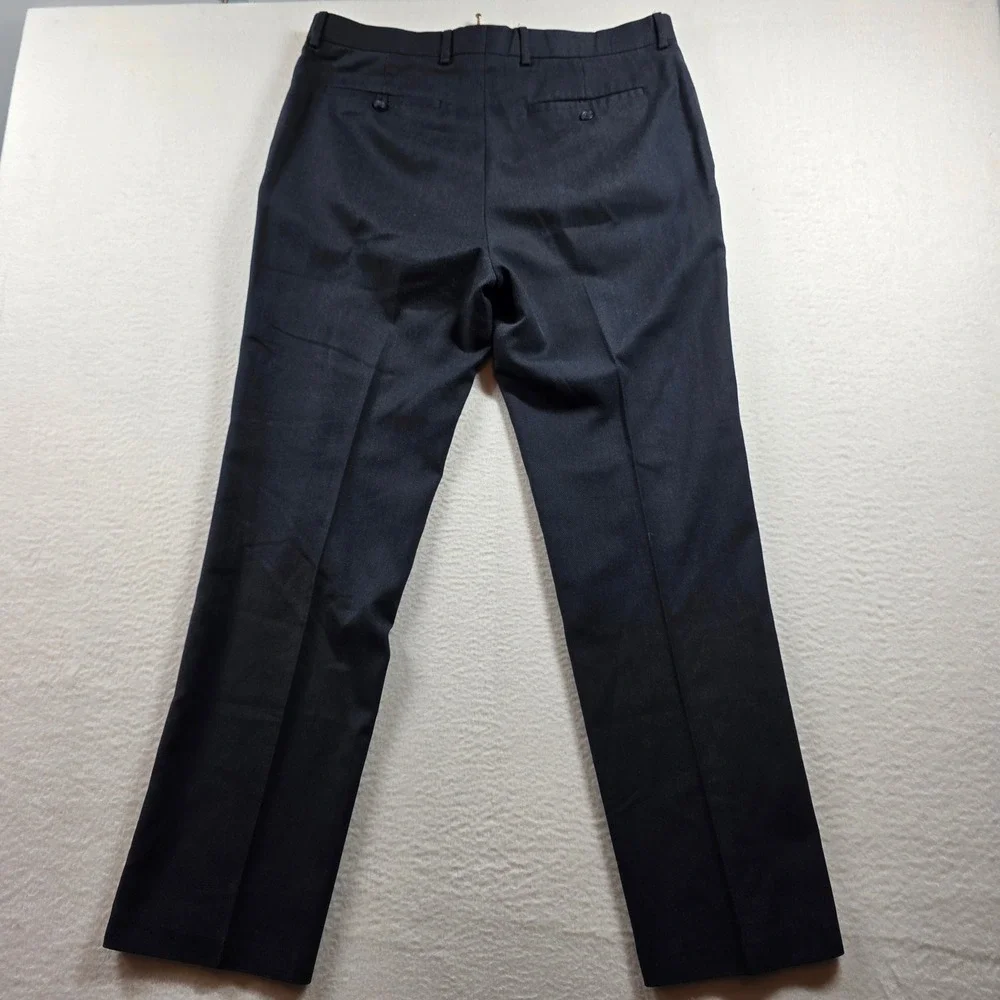 Banana‎ Republic Tailored Slim Fit Dress Pants Midnight Navy Honeycomb 35x32